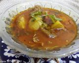 A picture of step 3 of Aloo gajar gosht.