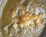 A picture of step 12 of Aloo palak with makhani gravy.