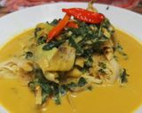 Foto langkah ke 4 dari resep Gulai Jantung Pisang Daun Ubi.