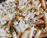 Tejszínes - gombás tészta fokhagymával 🥛🍄🍜🧄🍜🍜 recept fázis 5 fotója
