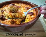 Foto del paso 10 de la receta Arroz al horno con pelotitas criollas y costra de huevo