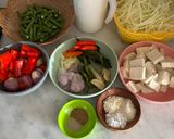 Foto langkah ke 1 dari resep Lodeh Pepaya Muda Kacang Panjang dan Tahu.