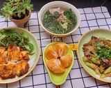 Hình bước làm 5 của món Cơm nhà với các món gà
