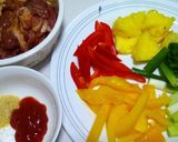 彩豔菠蘿炒羊梅花的食譜步驟2照片