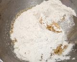 A picture of step 3 of Badam Atta Halwa.