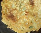 A picture of step 4 of Aloo Cheela.