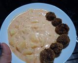Krumplifőzelék fasírttal recept fázis 3 fotója