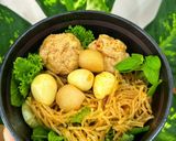 Hình bước làm 4 của món Phở sắn trộn xíu mại