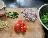A picture of step 2 of Shepu(dill) green leafy vegetables sabji by.