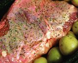 A picture of step 1 of Bison Brisket with Roasted Potatoes & Gravy.