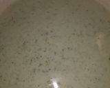 A picture of step 4 of Green masala Dahi brde.