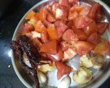 A picture of step 2 of Tomato khichadi.