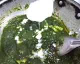 A picture of step 7 of Palak Paneer with Very Less Masala.