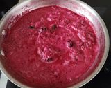 A picture of step 6 of Beetroot pachadi.