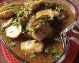 A picture of step 9 of Arvi(taro root)Ka Khatta (curry).