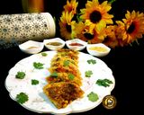 A picture of step 6 of Peri-Peri Corn Masala Gram Flour Pan Cake With & Without cheese.