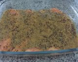 Foto del paso 1 de la receta: Salmón con mostaza y mandarina sobre puré de patata