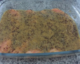 Foto del paso 1 de la receta: Salmón con mostaza y mandarina sobre puré de patata