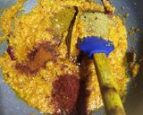 A picture of step 5 of Chole ragda with potato pattice.