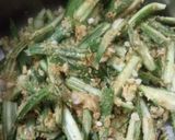 A picture of step 2 of Kurkuri lady finger.