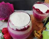 Cara Membuat Puding Lapis Buah Naga dan Strawberry with Homemade Yogurt 6