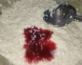 A picture of step 4 of Rose burfi.