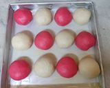 Foto langkah ke 3 dari resep Roti Sobek Kukus Merah Putih (Tanpa Telur).