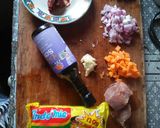 A picture of step 1 of Indomie and tuna stir fry #noodlesrecipecontest.