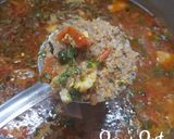 A picture of step 4 of Hyderabadi Lamb Tahari with Matta Rice.