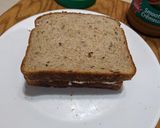 A picture of step 5 of Peanut butter and banana.