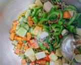 A picture of step 3 of Vegetable Dalia.
