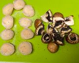 A picture of step 1 of Scallop and Mushroom Fry with Avocado Dip 🎄.