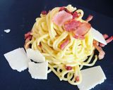 Une image de l'étape 4 de Pâtes Carbonara « sans crème ».