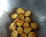 A picture of step 3 of Baby potatoes with Chana Dal.