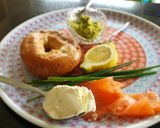 A picture of step 1 of Bagel brunch.