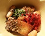 Foto del paso 6 de la receta Garbanzos con acelgas en salsa de majado de almendras