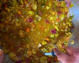 A picture of step 2 of Vegetable bhaji.