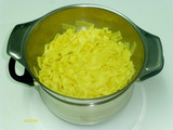 Tallarines con mejillones en salsa de vieira