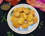 A picture of step 1 of Snacks (Besan Pakode).