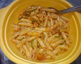 A picture of step 1 of Tomato and Garlic pasta.