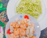 Hình bước làm 2 của món Hoa Chuối Hột Trộn Tôm