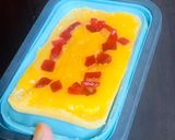 A picture of step 3 of Orange pudding with dash of tutti frutti.