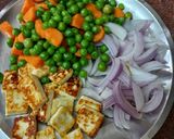 A picture of step 1 of Paneer pulao.