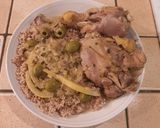 Une image de l'étape 4 de Tajine de poulet au citron confit et olives.