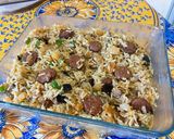 Une image de l'étape 16 de Riz aux chorizos, aubergine et poivron.