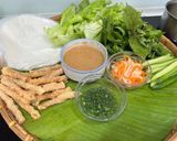 Hình bước làm 5 của món Nem Nướng - Sốt Chấm Tương Đậu Phộng