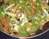 A picture of step 3 of Stir fry Mushroom paneer mix veggies 🍄🍄🍄.