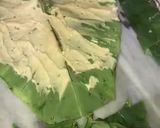A picture of step 4 of Arvi leaf.