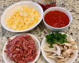 Hình bước làm 2 của món Lasagna sốt thịt bò ba lớp bằng chảo chống dính