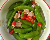 รูปขั้นตอนการทำที่ 2 ของ ถั่วลันเตาผัดแฮม (ไมโครเวฟ) #กินผักรักสุขภาพ3